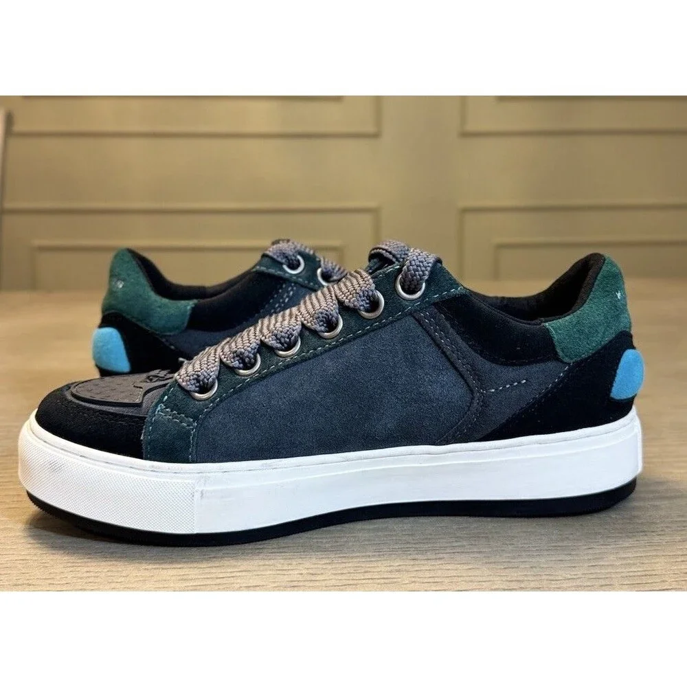 Kurt Geiger Men’s Southbank Tag Sneaker Black Green . Size 8 US (41 EU)